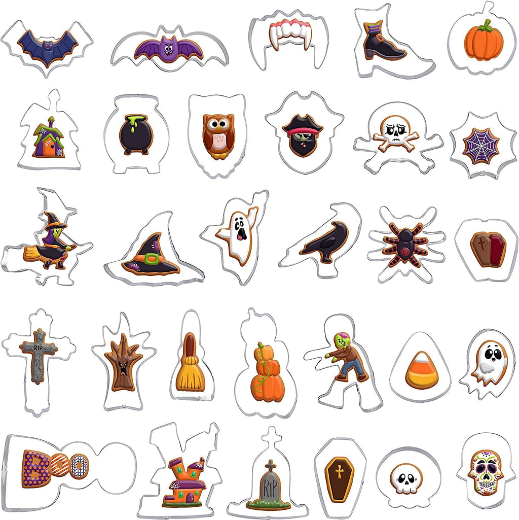 Mega 30 PCS Halloween Cookie Cutter Set