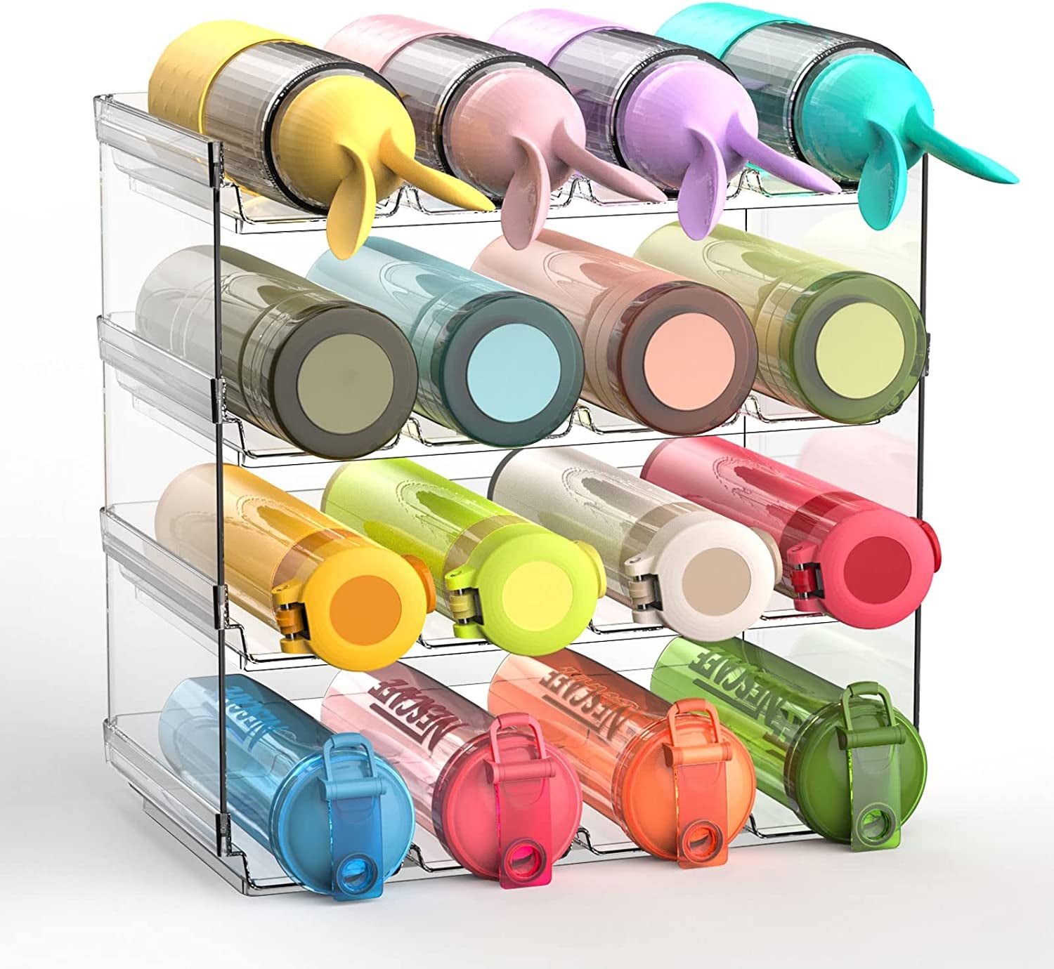 2 or 4 Pack Stackable Water Bottle Organizer for Cabinet/ Pantry