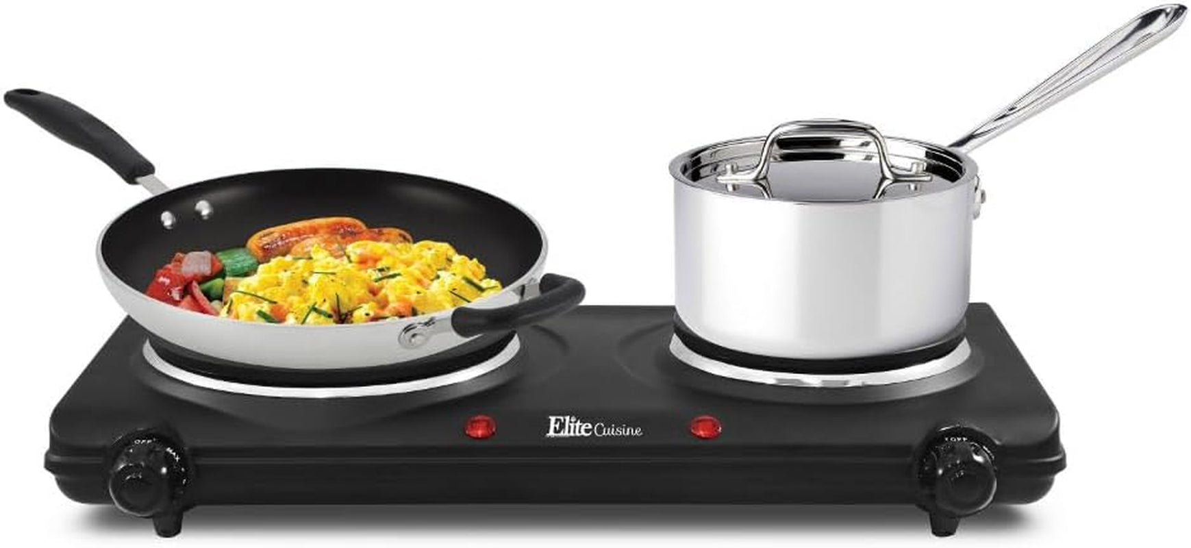 Countertop Double Or Single Cast Iron Burner, 1500 or 1000 Watts Electric Hot Plate