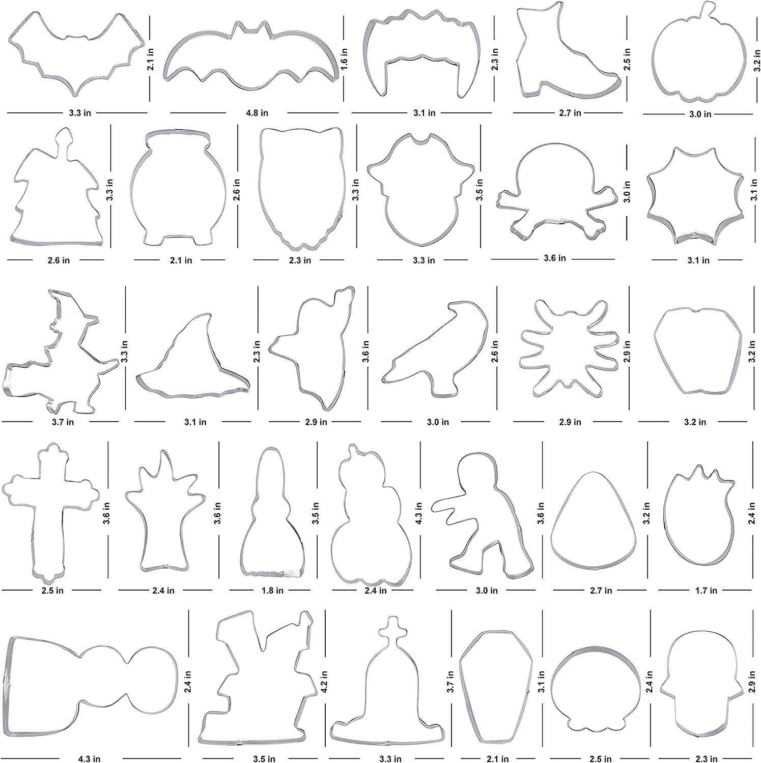 Mega 30 PCS Halloween Cookie Cutter Set