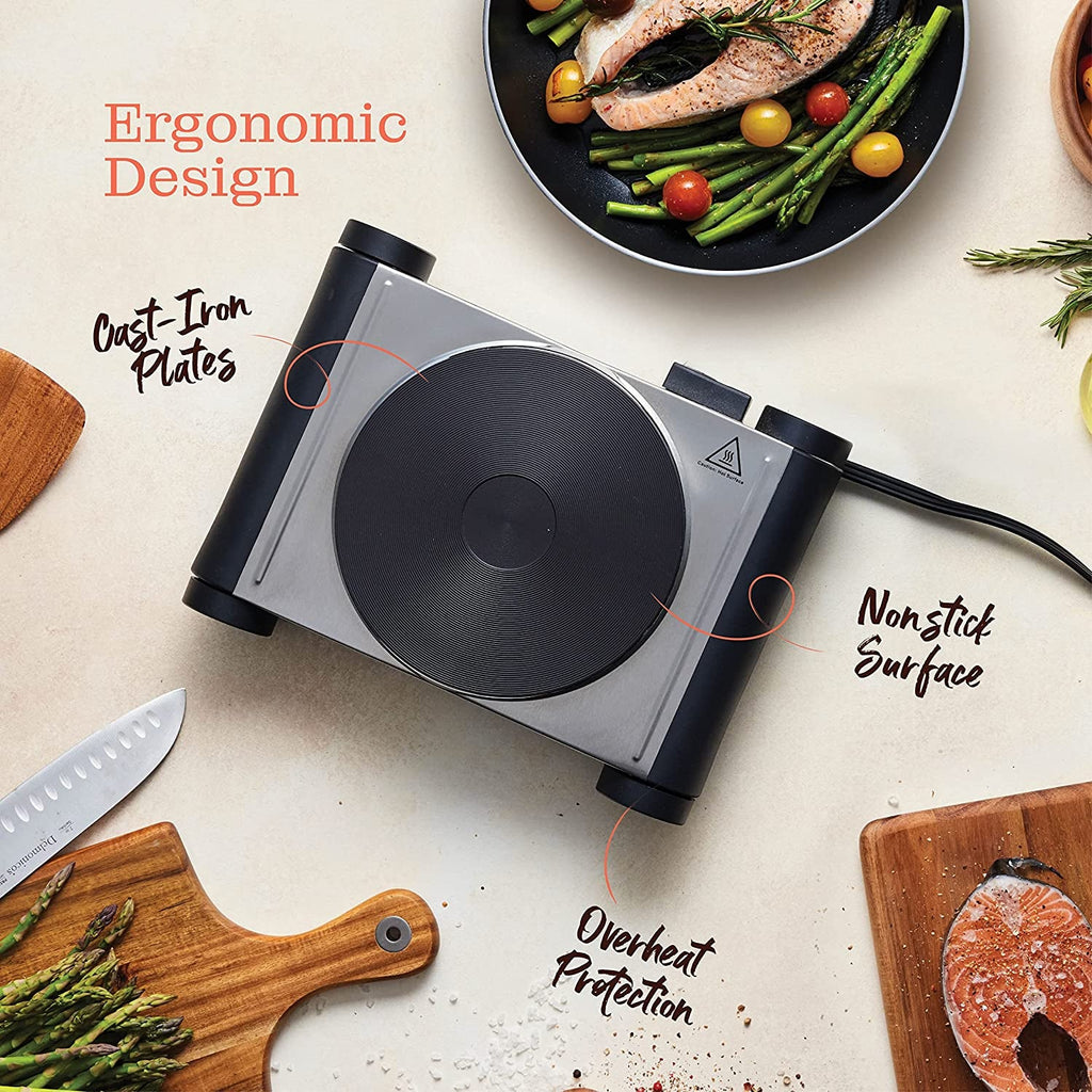 Electric Cast Iron Stovetop Hot Plate For Cooking- 1500W Single OR 1800W Double