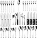 48 Piece Silverware Set - Service for 8 - Stainless Steel Flatware Serving Set - Stunning Polished Finish