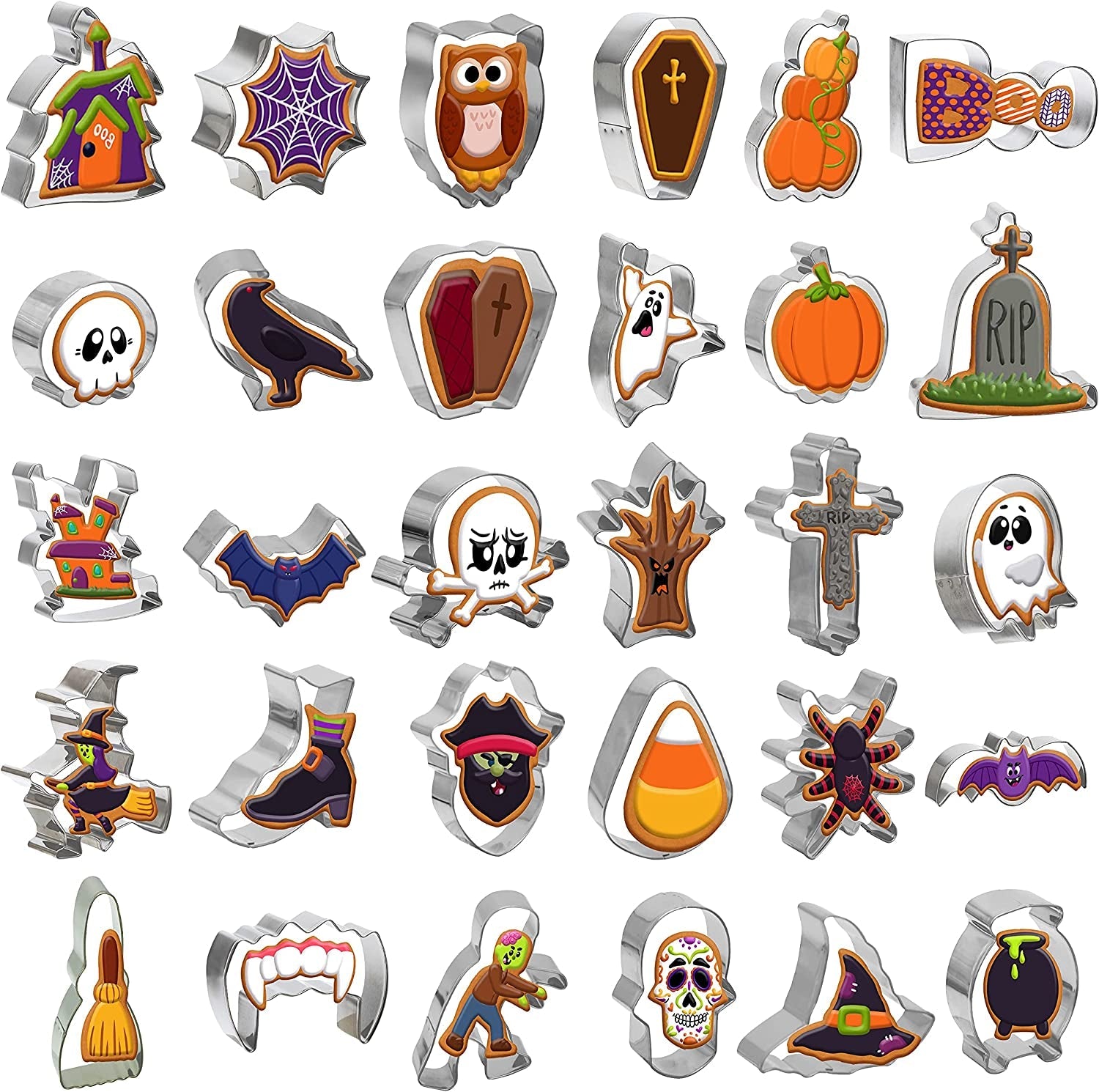 Mega 30 PCS Halloween Cookie Cutter Set