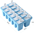 6, 10 Or 12 Pieces Reusable Silicone Popsicle Molds - Easy Release