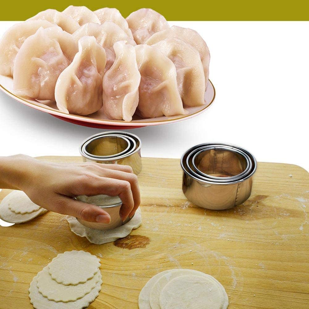 3 Pcs Stainless Steel Dumpling Skin Cutters