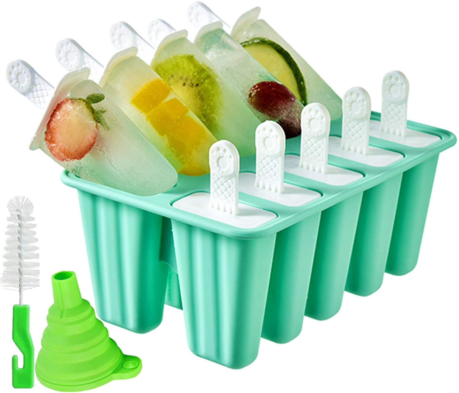 6, 10 Or 12 Pieces Reusable Silicone Popsicle Molds - Easy Release