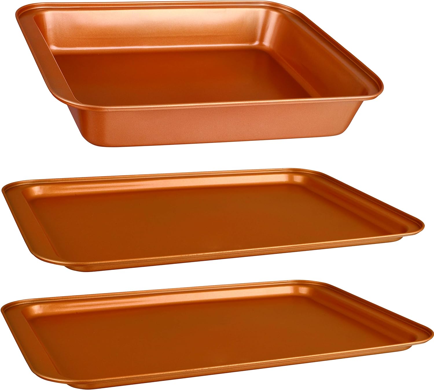 3 or 5 Pcs Bakeware Set- Organic Eco Friendly Nonstick Coating
