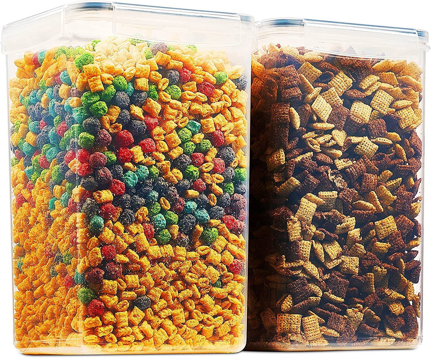 2 Pack Extra Large Airtight Food Storage Containers - 6.5L / 220 Oz Flour With Labels, Marker & Spoon Set