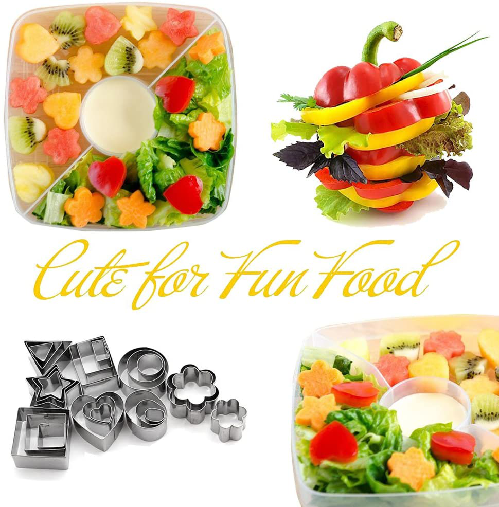 24 Pcs Stainless Steel Cookie Cutters Set- Geometric Assorted Size