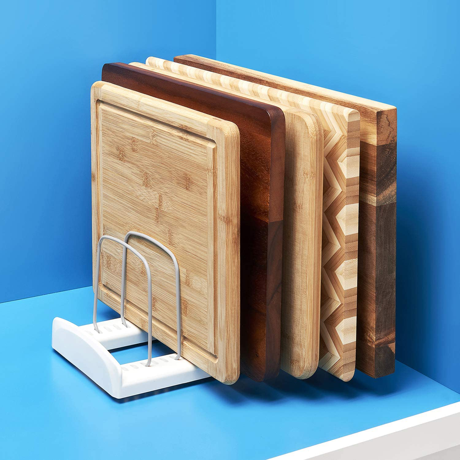 Adjustable Bakeware Storage Rack Or Pot Lids Organizer