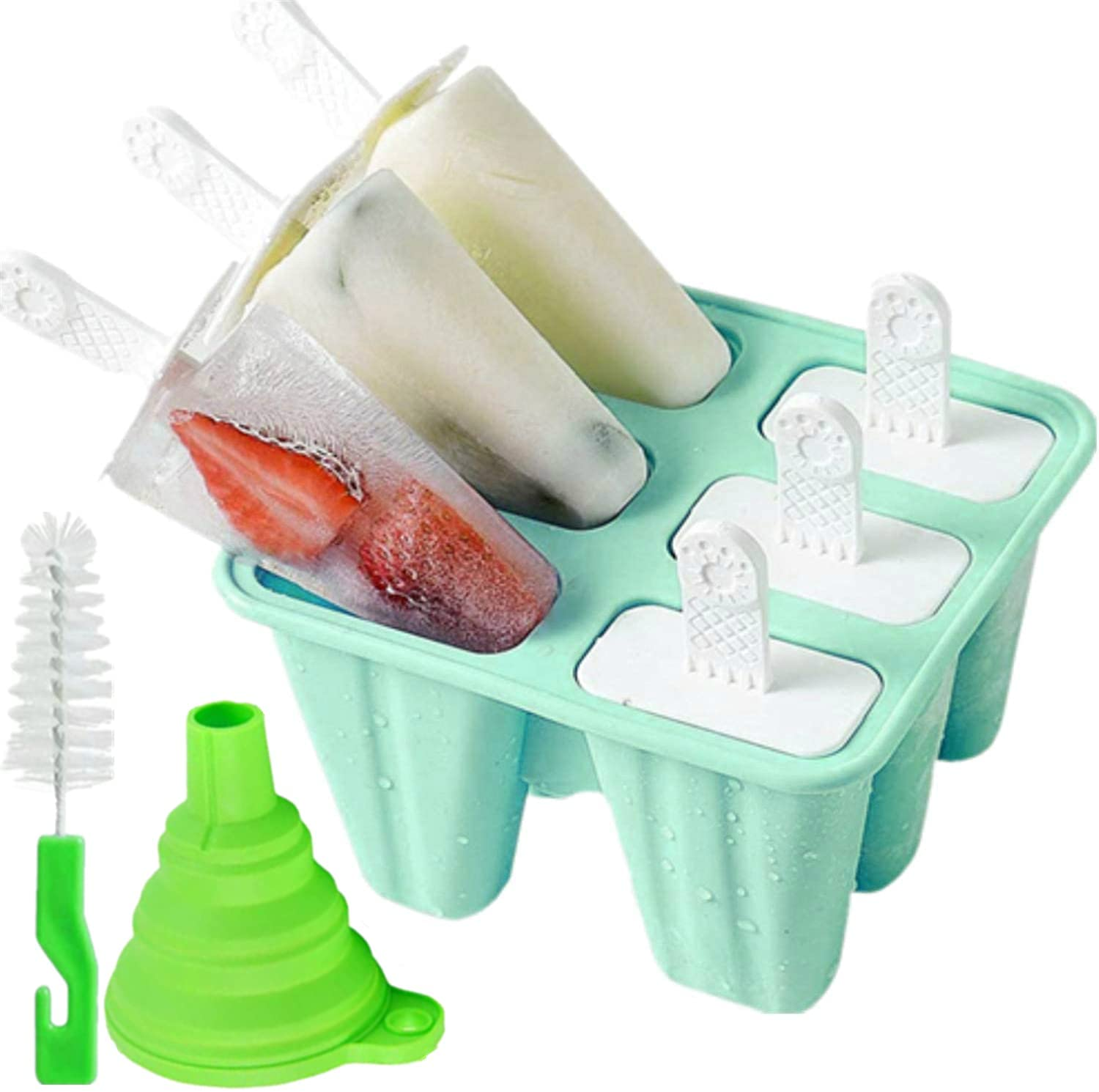 6, 10 Or 12 Pieces Reusable Silicone Popsicle Molds - Easy Release
