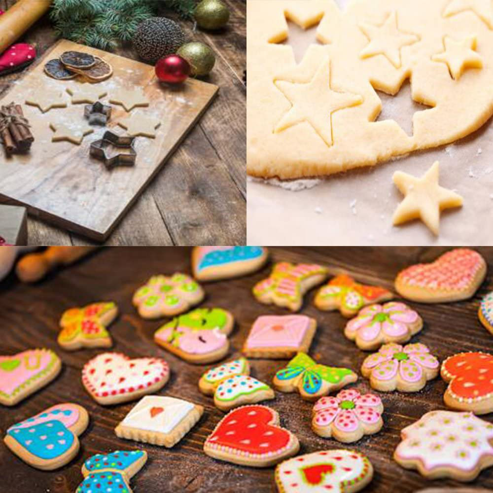 24 Pcs Stainless Steel Cookie Cutters Set- Geometric Assorted Size