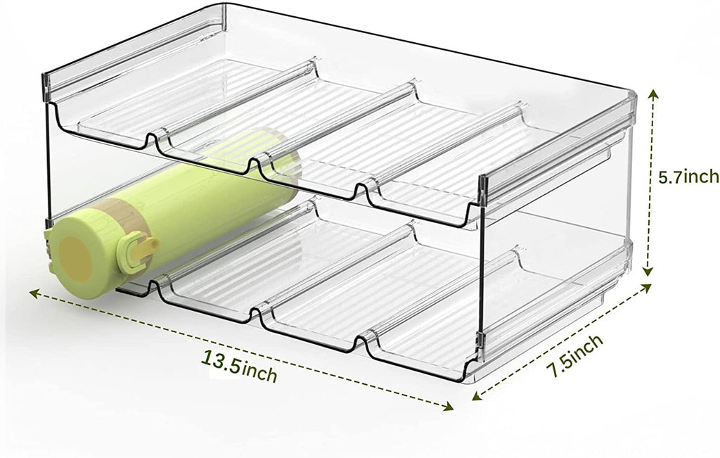 2 or 4 Pack Stackable Water Bottle Organizer for Cabinet/ Pantry
