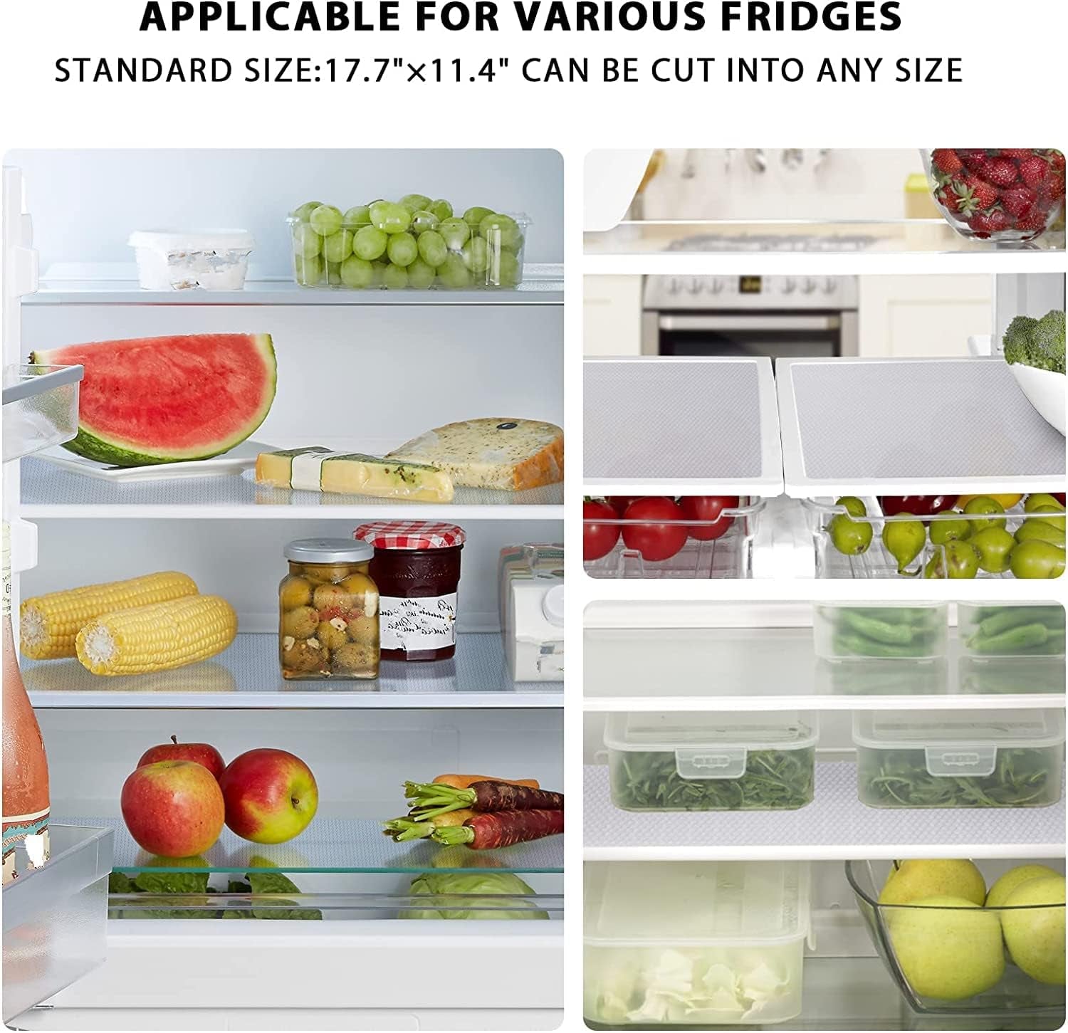 9 Pack Washable Waterproof Fridge Liners and Drawer Mats