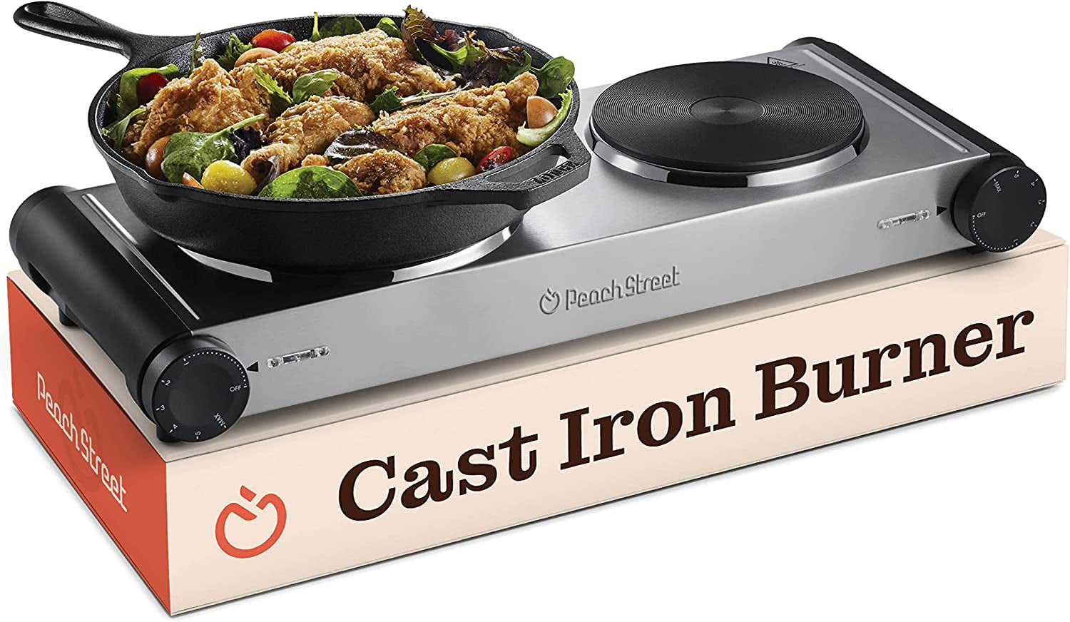 Electric Cast Iron Stovetop Hot Plate For Cooking- 1500W Single OR 1800W Double
