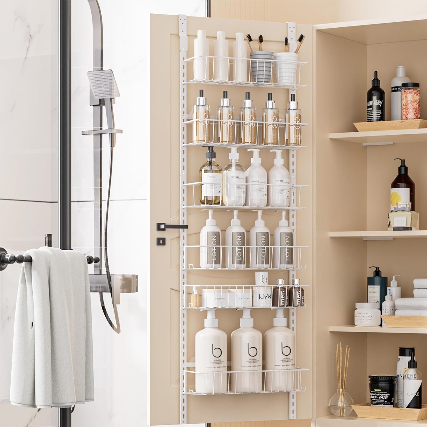 6-Tier Over The Door Adjustable Pantry Door Organizer