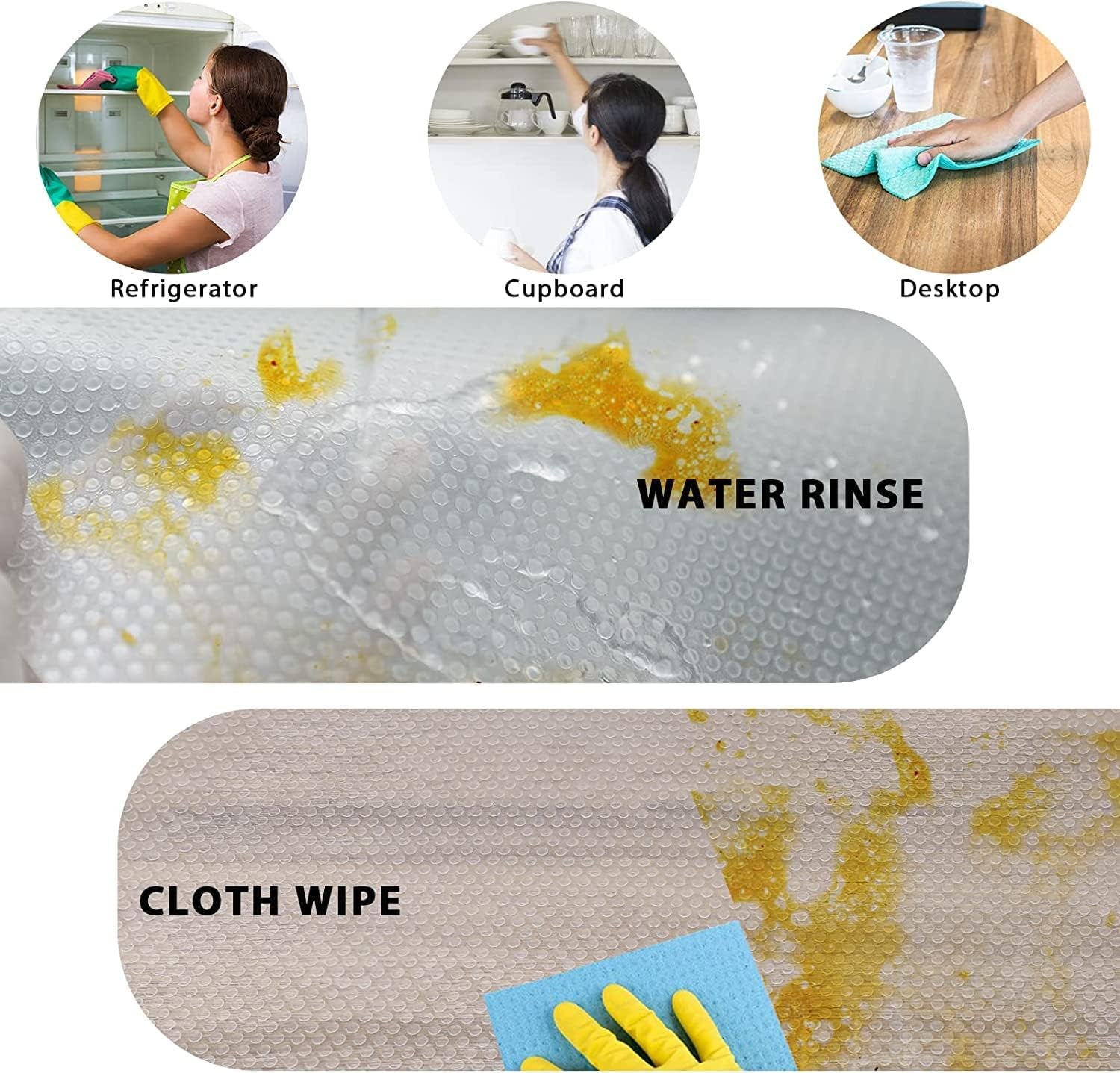 9 Pack Washable Waterproof Fridge Liners and Drawer Mats