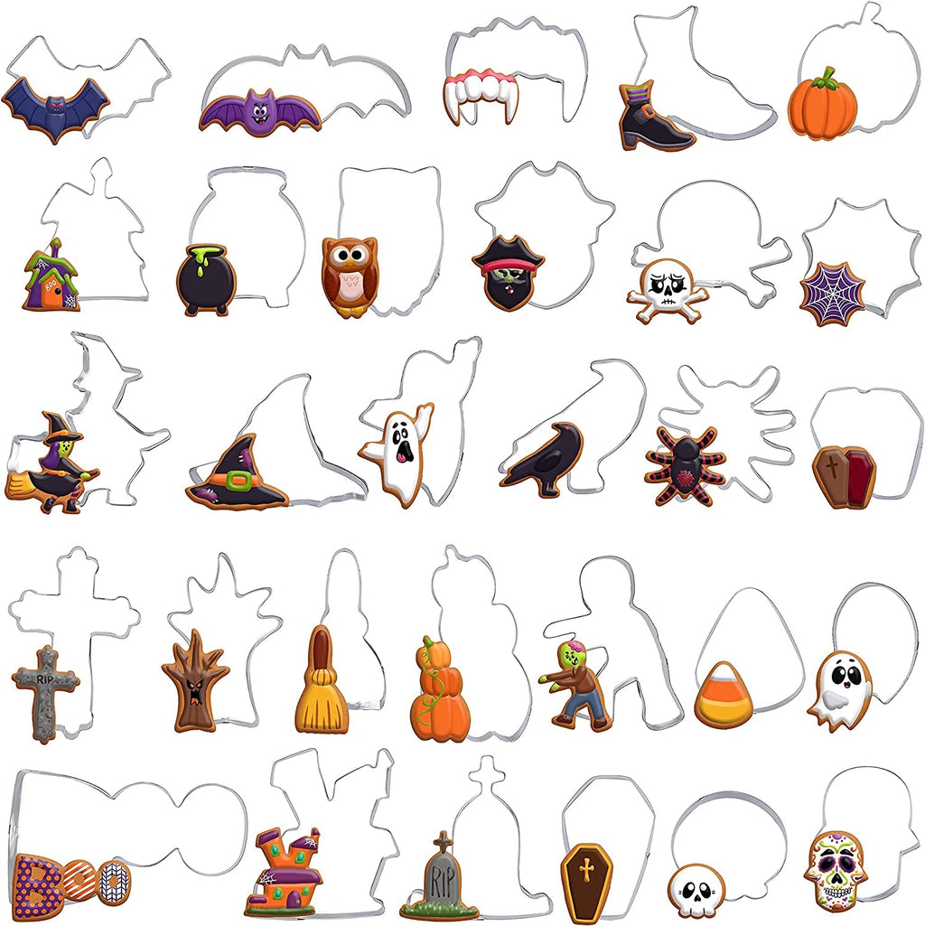 Mega 30 PCS Halloween Cookie Cutter Set