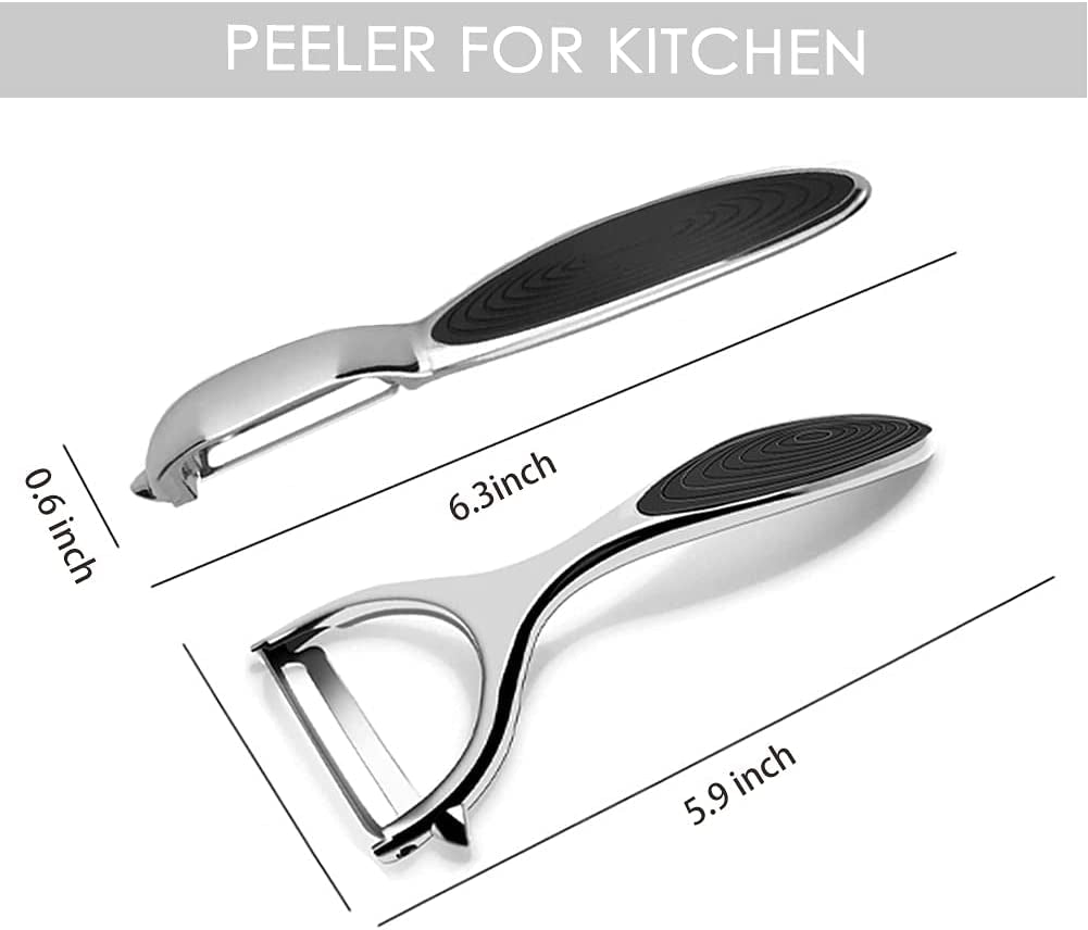 Set of 2 Stainless Steel Vegetable & Fruit Peelers