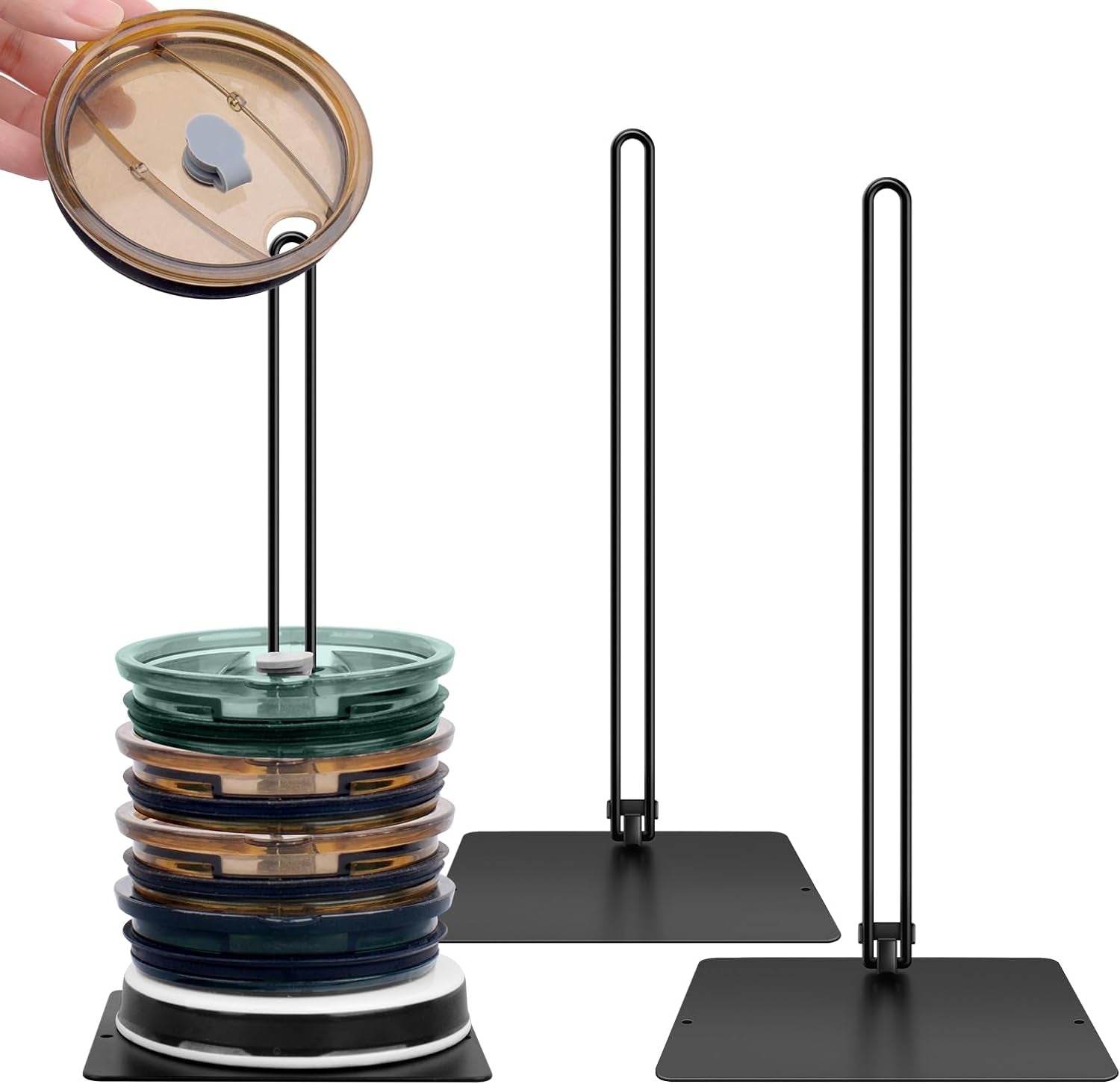 3PC Stacking Tumbler Lid Organizer