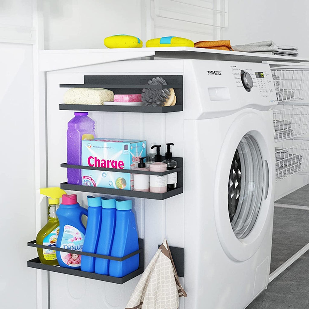 Magnetic Spice Rack, Shelf for Refrigerator or Microwave With Magnetic Paper Towel Holder-2 or 4 Pack