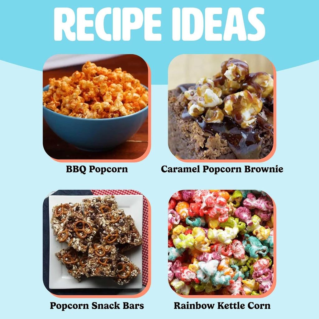 8 Cups Fast & Easy Hot Air Popcorn Popper,  Built-In Measuring Cup and Butter Warmer