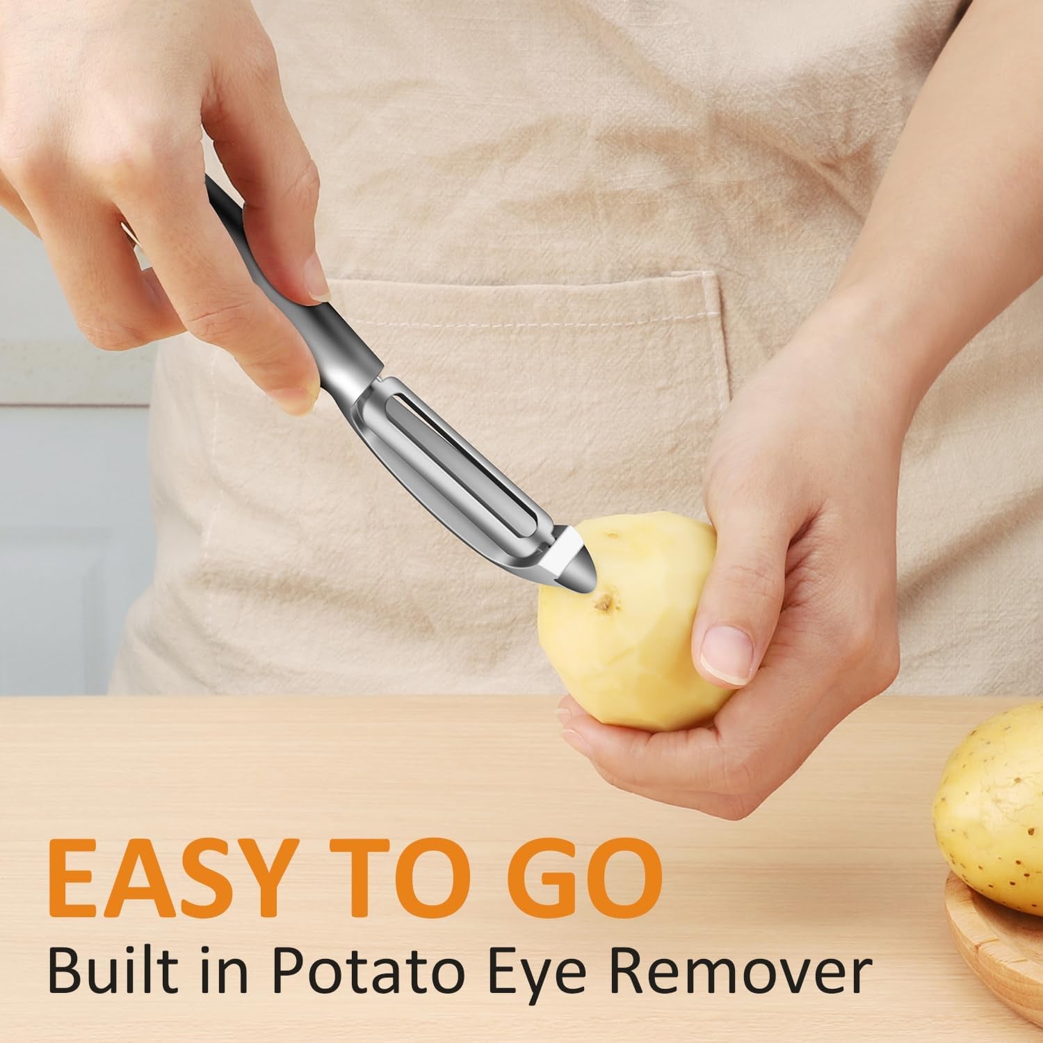 Set of 2 Stainless Steel Vegetable & Fruit Peelers