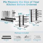 Adjustable 8 Tier Pots and Pans Organizer Rack Pots Holder for Kitchen Cabinet