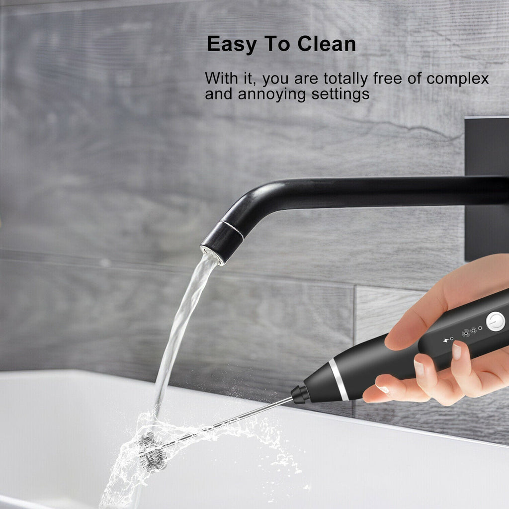 3 Pc Handheld Electric Milk Frother and Egg Beater, USB Charged