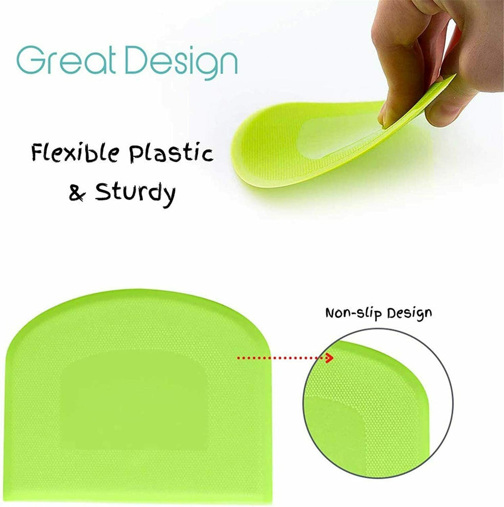 2 PCS Plastic Dough, Bowl,  Bench Scraper