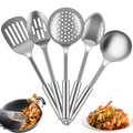 5 Pc Kitchen Cooking Utensils Set Stainless Steel Spoons and Spatula Set