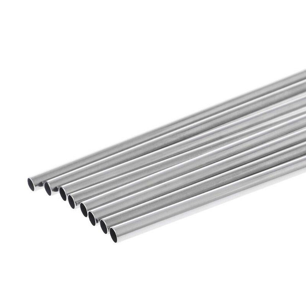 8 Pcs Stainless Steel Metal Drinking Reusable Straws + Cleaner Brush Kit