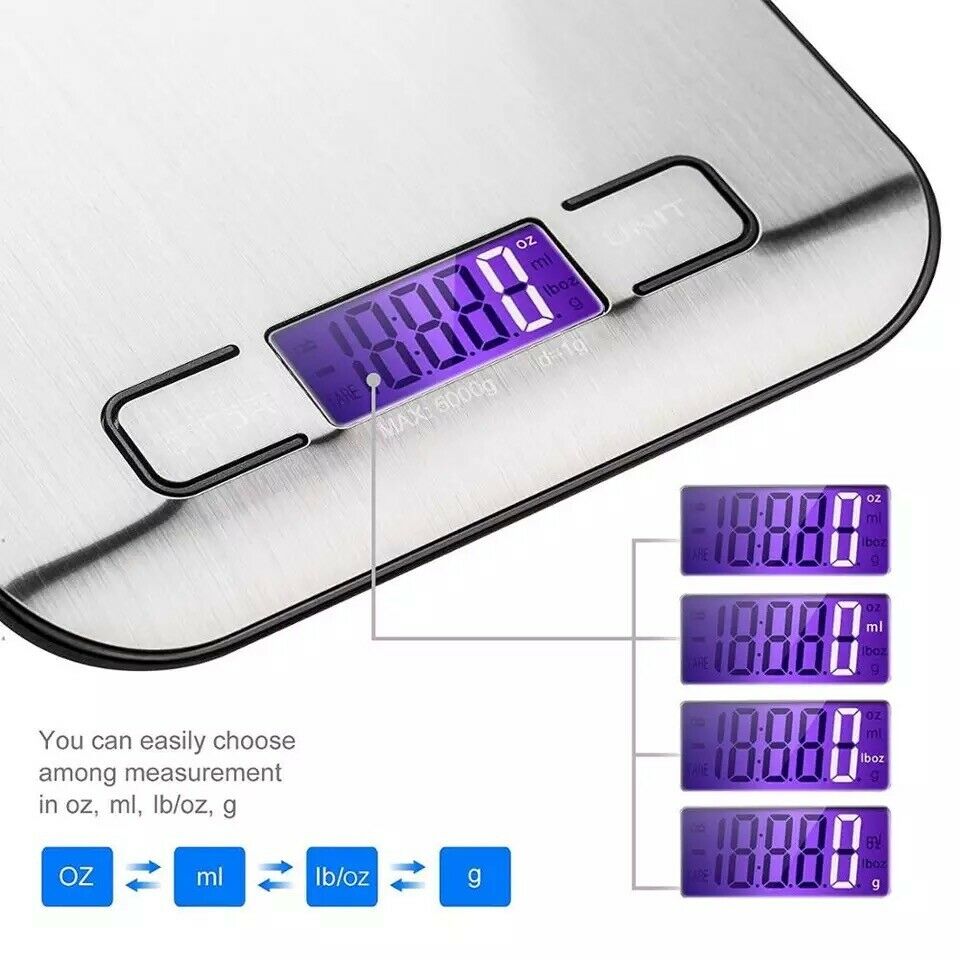 Digital Kitchen Food Diet Postal Scale, Weight Balance 5KG / 1g 11 lb