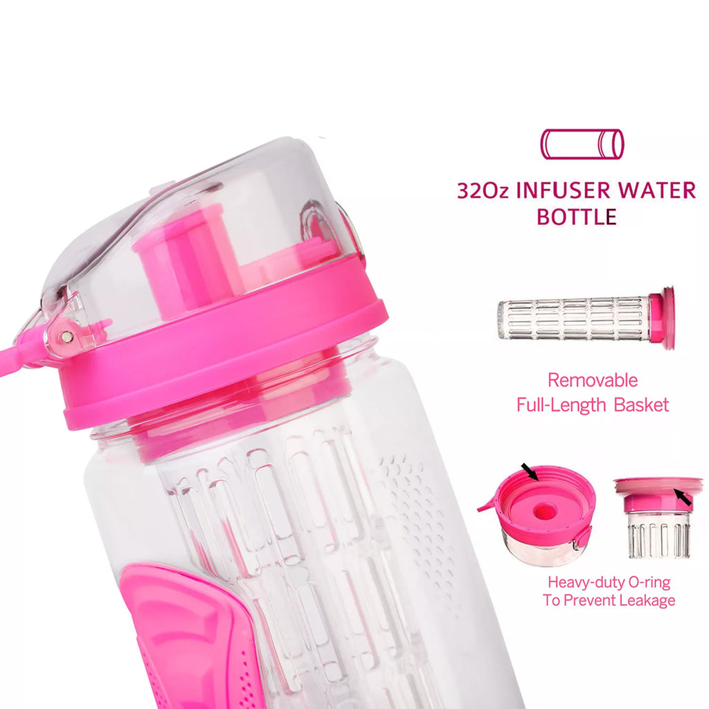 32 Oz Fruit Infusing Infuser Water Bottle- BPA Free
