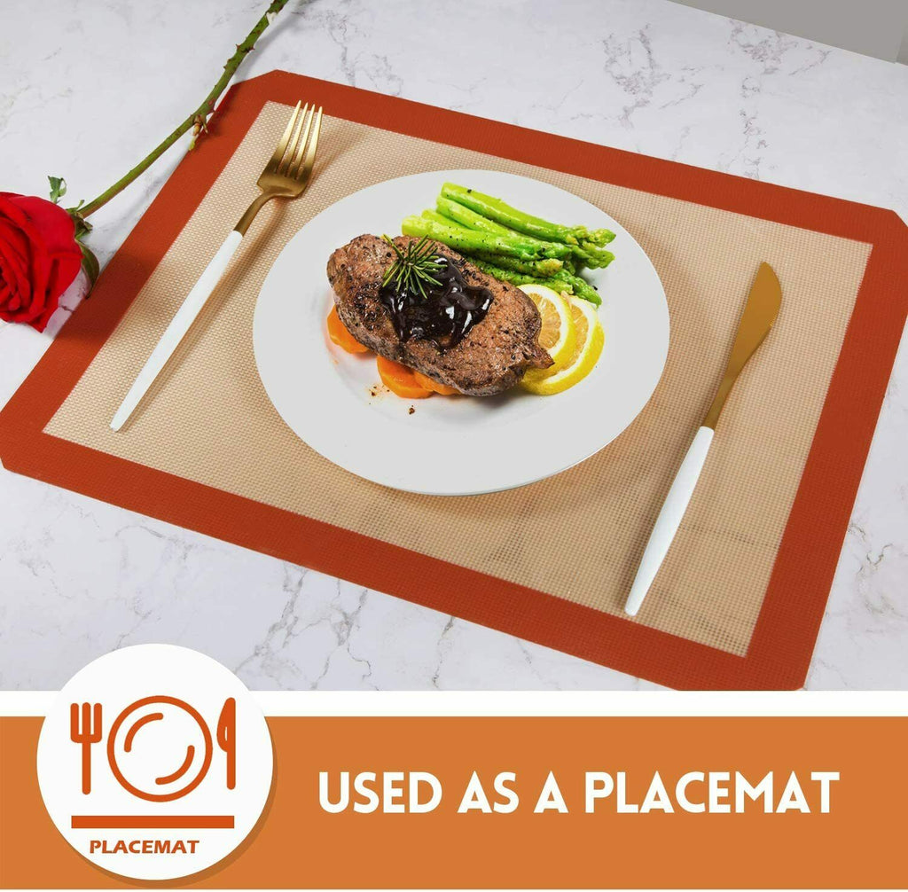 3-Pack Silicone, Nonstick, Heat Resistant, Baking Oven Mats