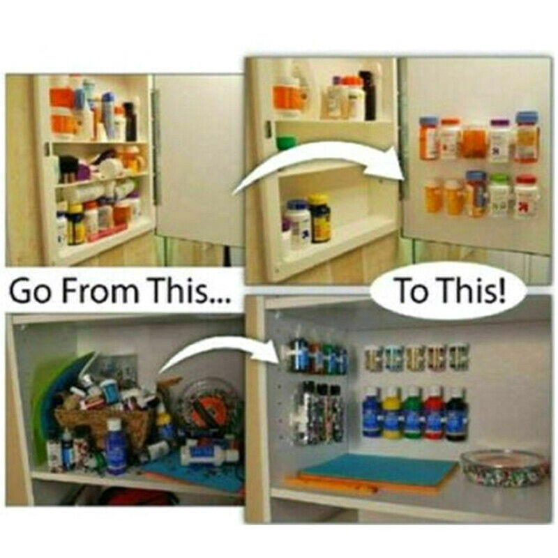 Kitchen Storage Rack, 20 pcs Cabinet Door Wall Mount Spice Holder