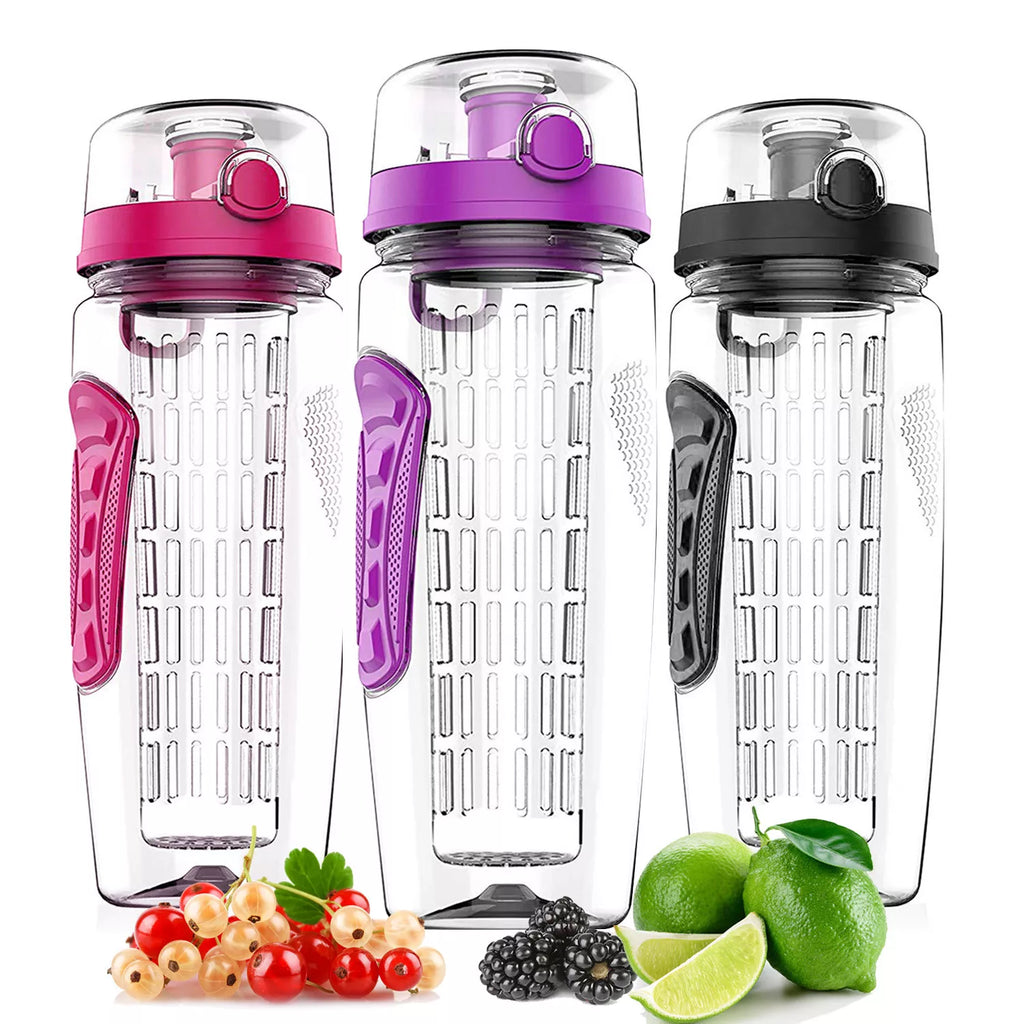 32 Oz Fruit Infusing Infuser Water Bottle- BPA Free