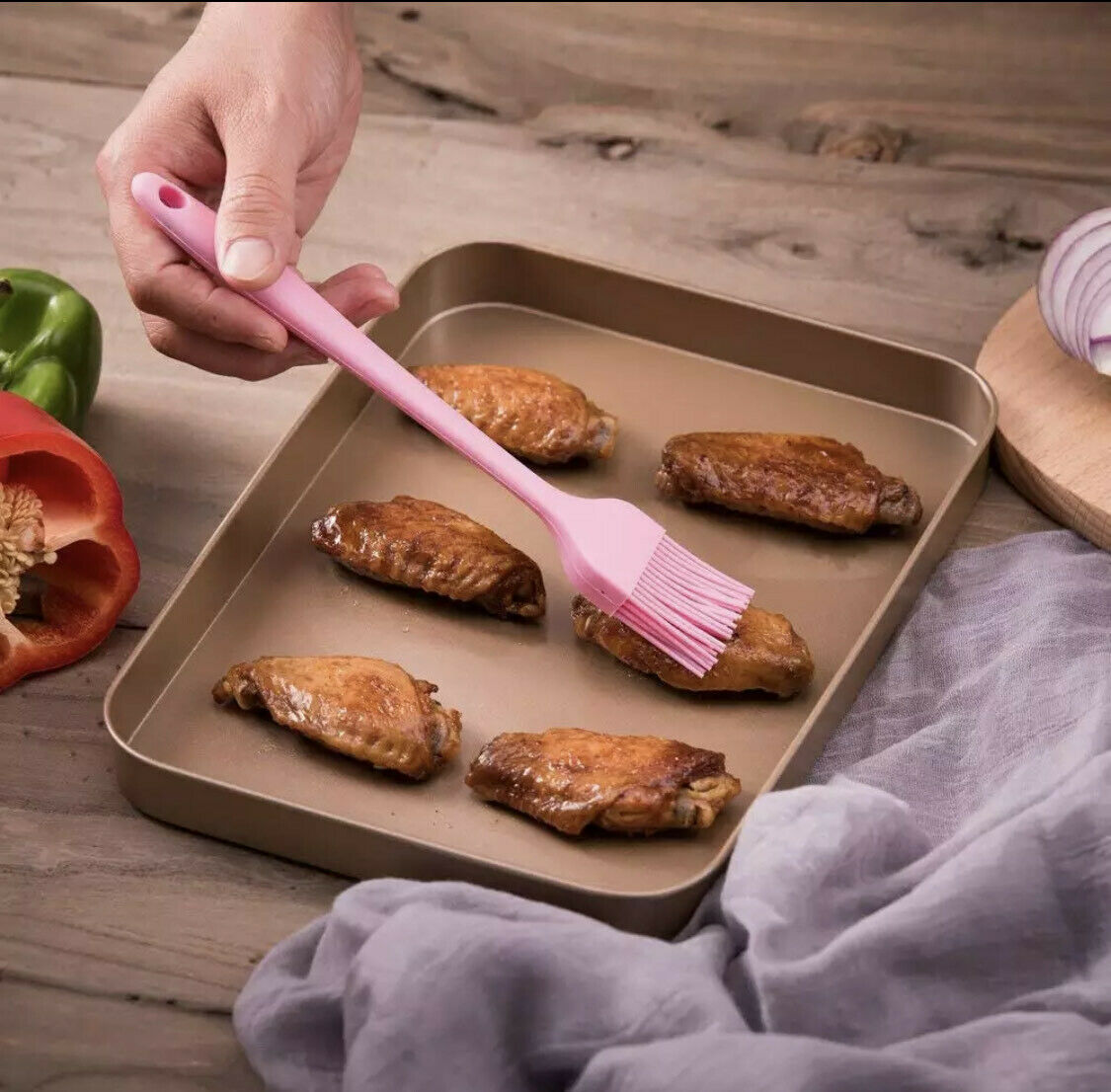 5 Pcs Non Stick Silicone, Heat Resistant, Baking, Kitchen Tools Spatula Set