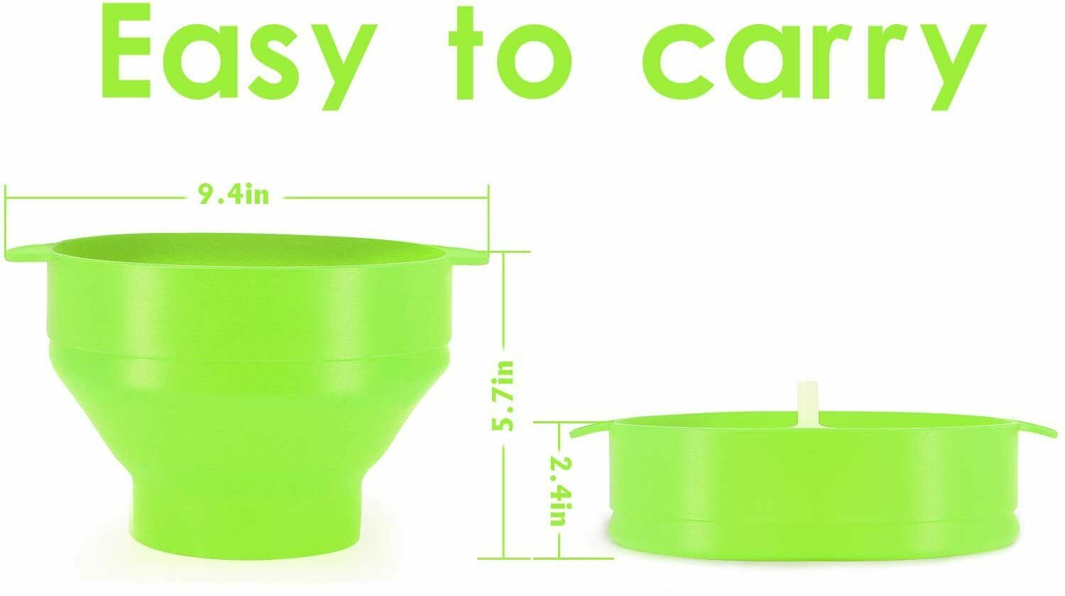 Microwave Silicone, Collapsible Popcorn Popper Maker