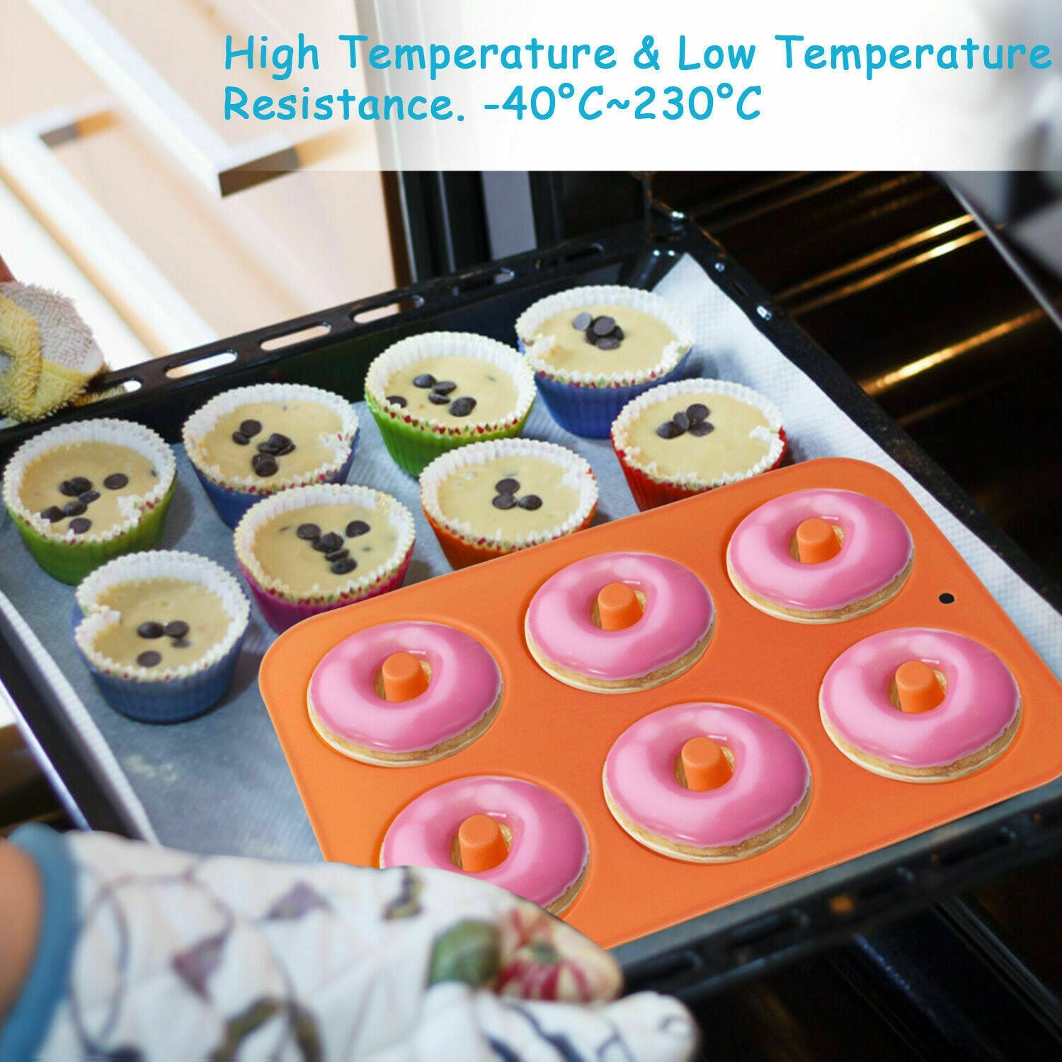 6-Hole Silicone Donut Baking Pan