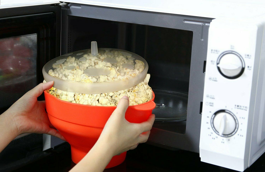 Microwave Silicone, Collapsible Popcorn Popper Maker