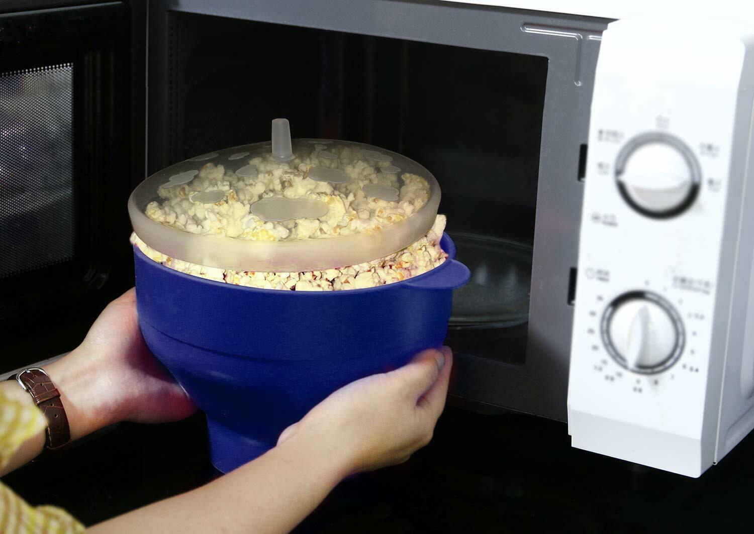 Microwave Silicone, Collapsible Popcorn Popper Maker