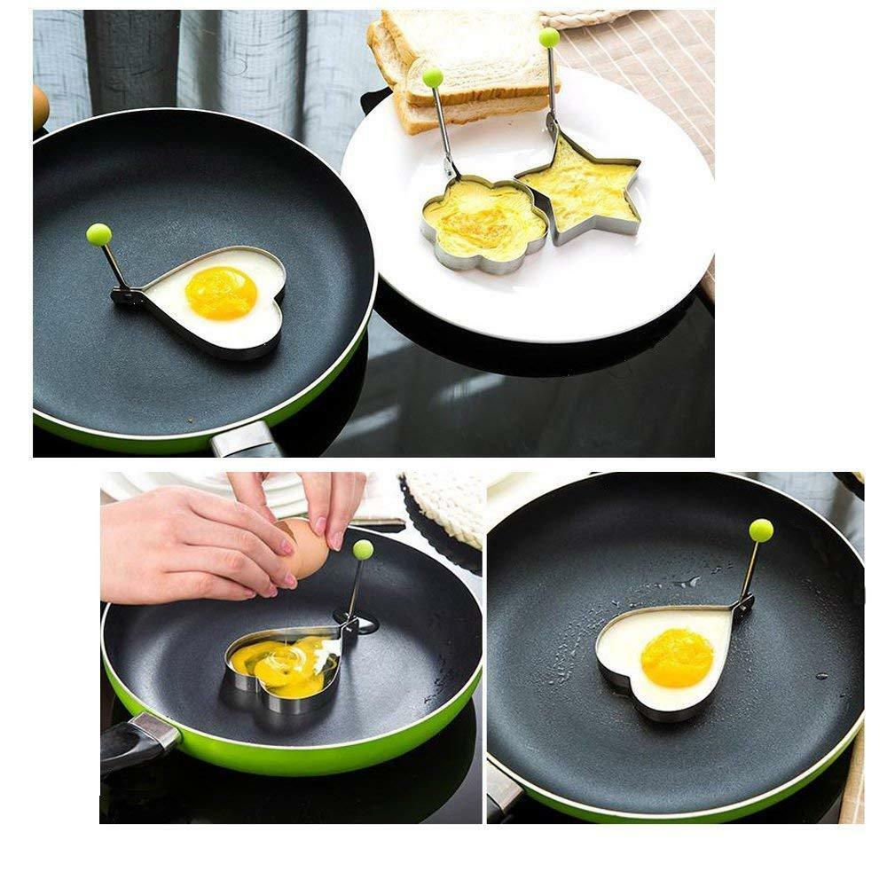 5Pcs Non Stick Stainless Steel, Fried Egg, Pancake Ring Mold