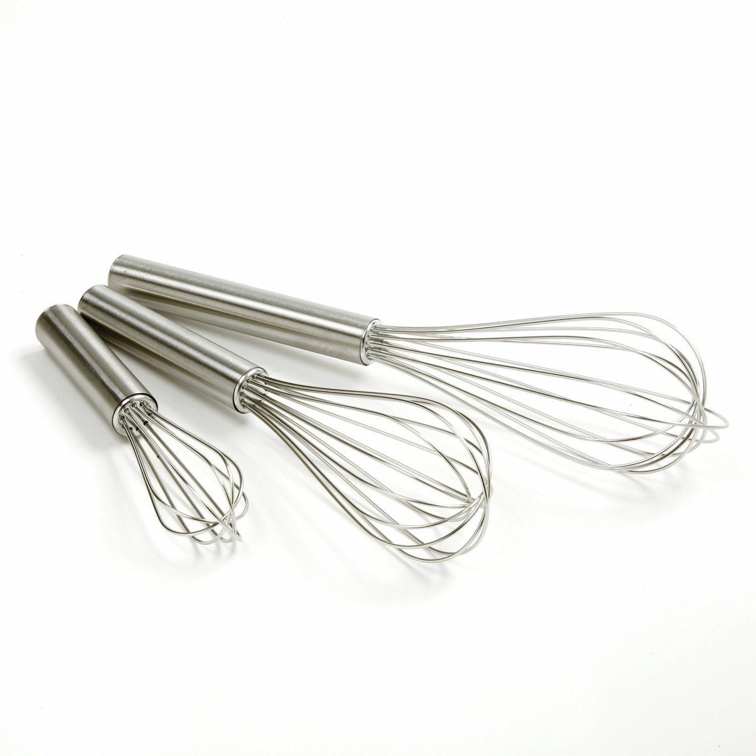 Set of 3 Stainless Steel Balloon Wire Whisks- 8/10/12 inch