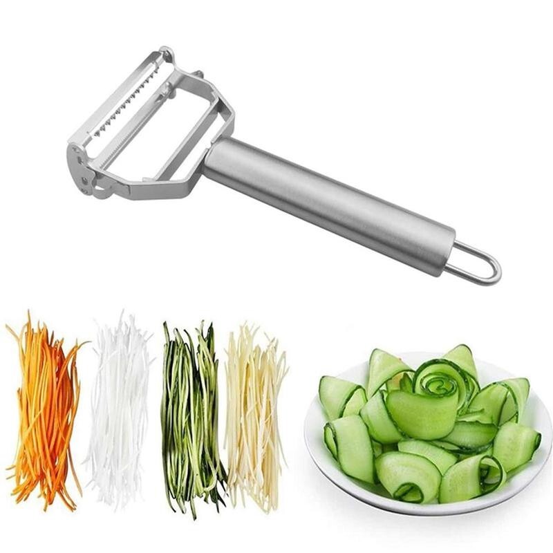 Multifunctional Stainless Steel Vegetable Julienne, Peeler, Cutter, Slicer
