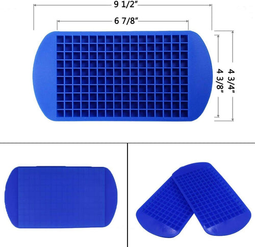 2 Mini Ice Cube Mold Trays- 160 Grids