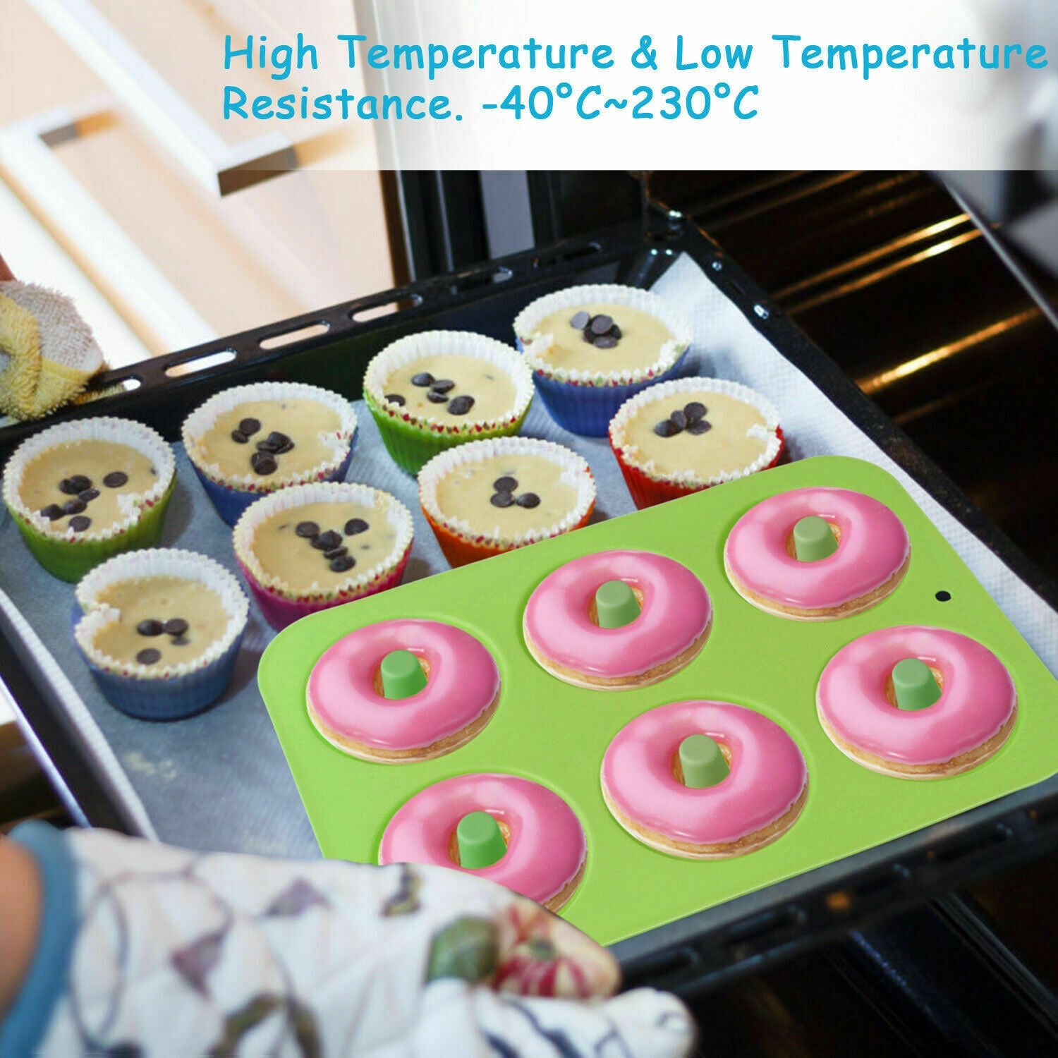 6-Hole Silicone Donut Baking Pan