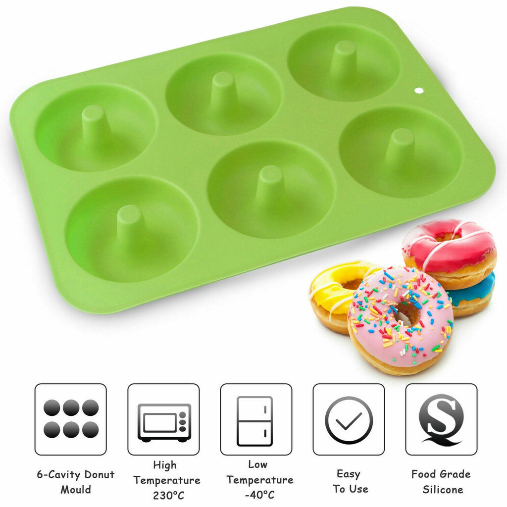 6-Hole Silicone Donut Baking Pan