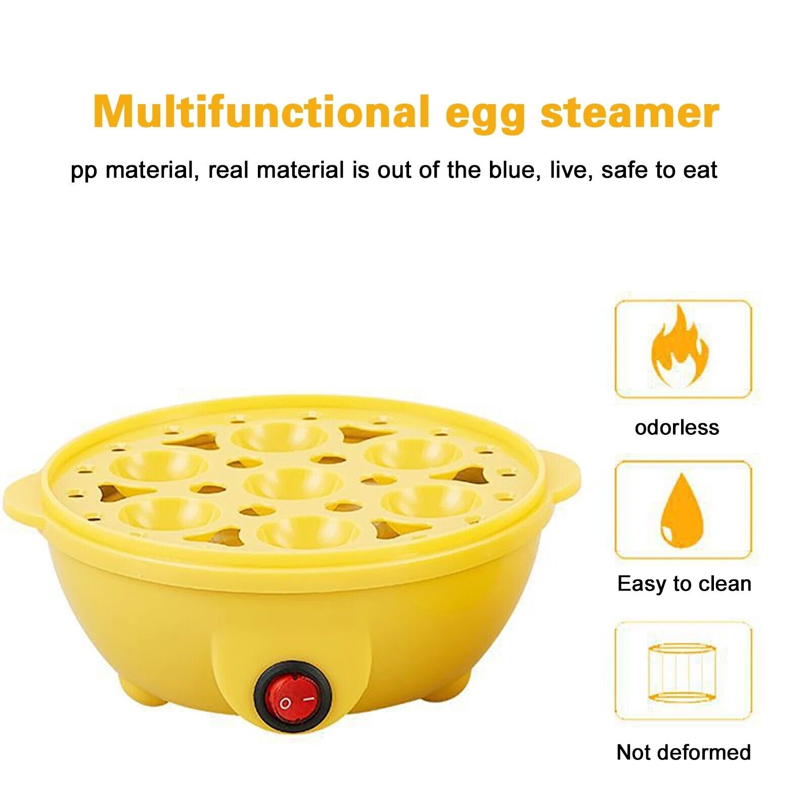 Electric Auto-Off Non Stick Egg Cooker, Boiler, Steamer