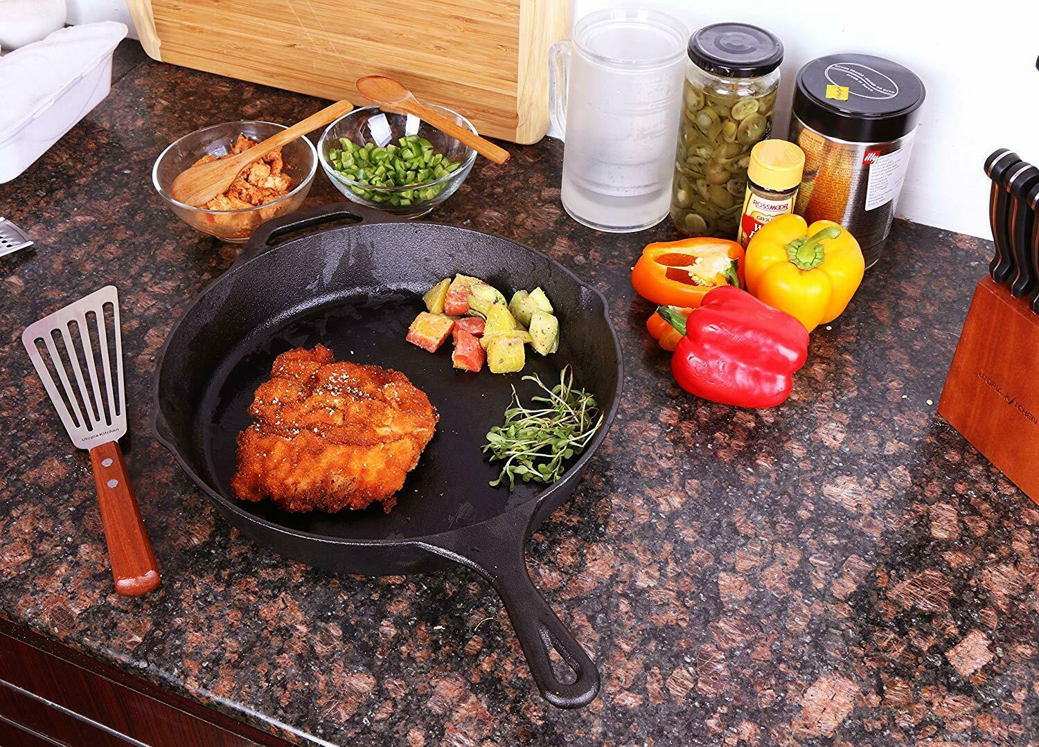 Cast Iron Skillet Set 3 Pieces 6", 8" & 10"